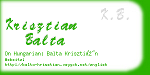 krisztian balta business card